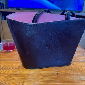 Asymmetric brown and pink vintage purse